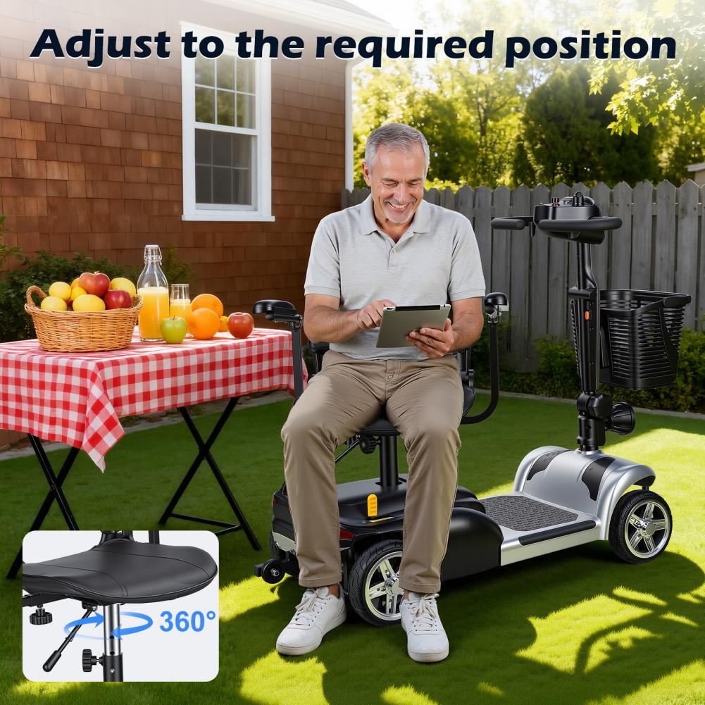 Electric Scooter Adults - Scooter Elettrico Pieghevole con Luce LED,